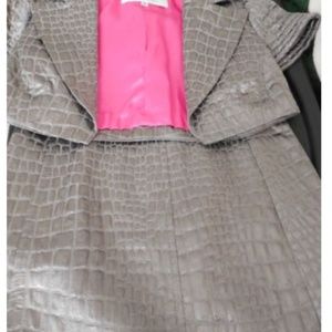 Trina Turk Silver Metallic Dress & Bolero